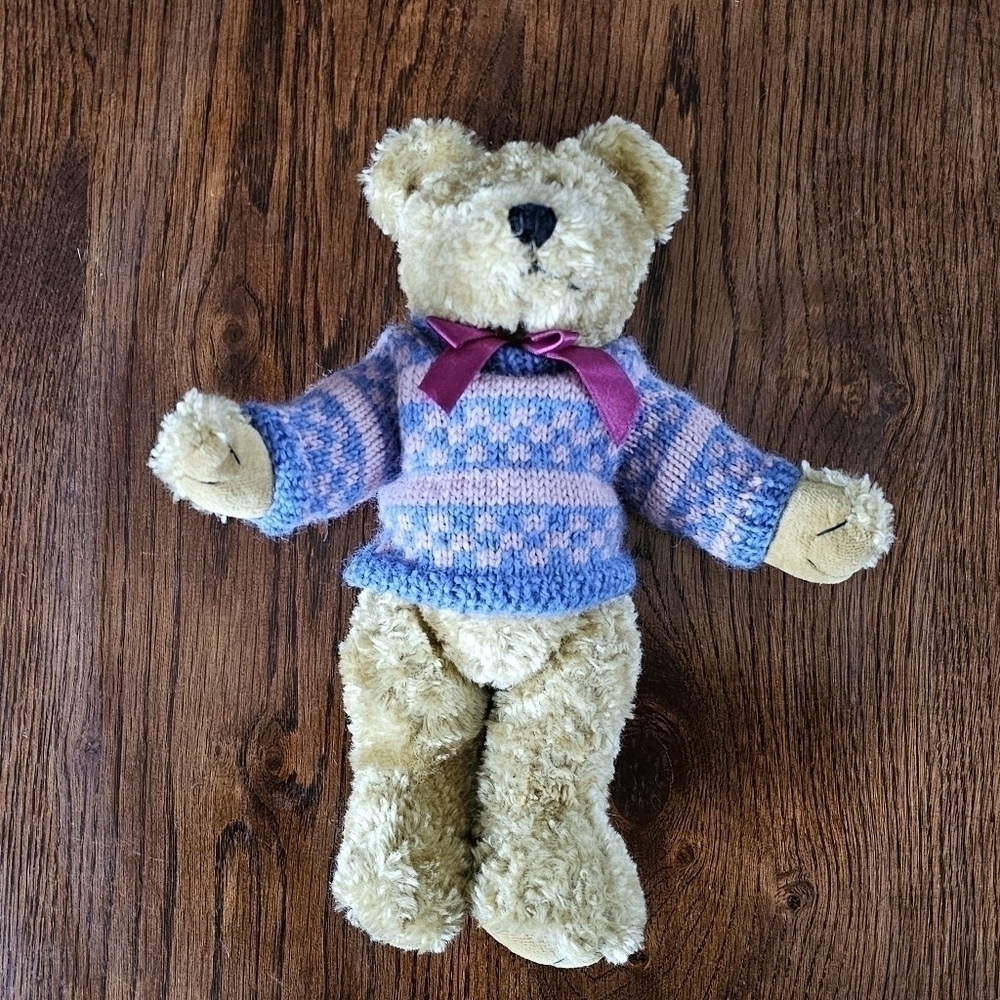 Vintage Boyds Bears Elsworth 12 Plush Teddy Bear Jointed Knit Sweater Archive